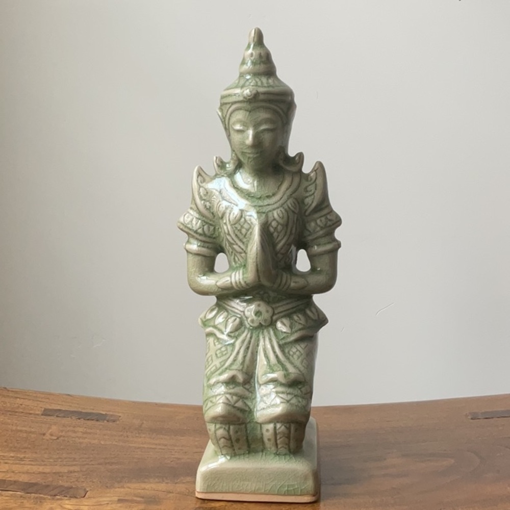 Green Celadon Thai Buddha Statue